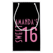 Personalisierte Bevorzugungs-Tasche des Bonbon-16 Kleine Geschenktüte (Rückseite)