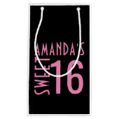 Personalisierte Bevorzugungs-Tasche des Bonbon-16 Kleine Geschenktüte (Vorderseite)