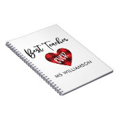 Personalisierte Bewertung des besten Lehrers Notizblock (Rechte Seite)