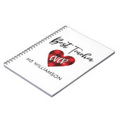 Personalisierte Bewertung des besten Lehrers Notizblock (Linke Seite)