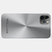 personalisierte Bezeichnung aus gebürstetem Metall Case-Mate iPhone Hülle (Rückseite (Horizontal))