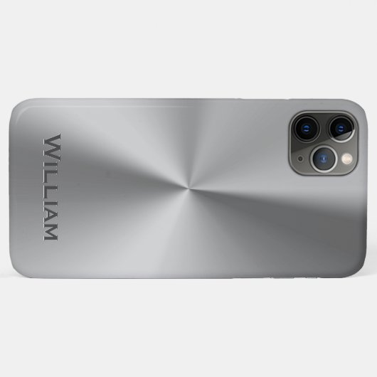 personalisierte Bezeichnung aus gebürstetem Metall Case-Mate iPhone Hülle (Rückseite (Horizontal))