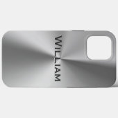 Personalisierte Bezeichnung aus gebürstetem Metall Case-Mate iPhone Hülle (Rückseite (Horizontal))