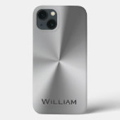 Personalisierte Bezeichnung aus gebürstetem Metall Case-Mate iPhone Hülle (Rückseite)