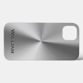 Personalisierte Bezeichnung aus gebürstetem Metall Case-Mate iPhone Hülle (Rückseite (Horizontal))