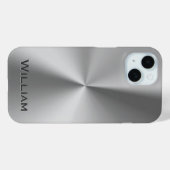 Personalisierte Bezeichnung aus gebürstetem Metall Case-Mate iPhone Hülle (Rückseite (Horizontal))