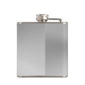 Personalisierte Bezeichnung aus gebürstetem Metall Flachmann (Rückseite)