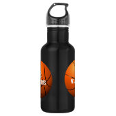 Personalisierte Bezeichnung Basketball Edelstahlflasche (Vorderseite)
