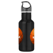Personalisierte Bezeichnung Basketball Edelstahlflasche (Rückseite)