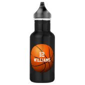 Personalisierte Bezeichnung Basketball Edelstahlflasche (Rechts)