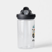 Personalisierte Bezeichnung Baufahrzeuge Baby Boy Trinkflasche (Vorne)