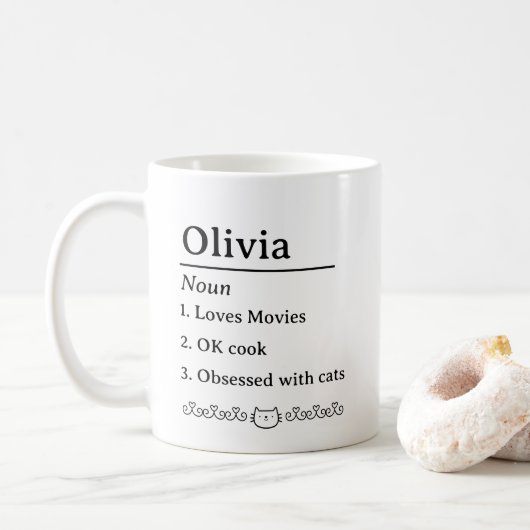 Personalisierte Bezeichnung Bezeichnung Definition Kaffeetasse (Mit Donut)