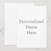 Personalisierte Bezeichnung Einladung (Vorne/Hinten)