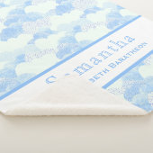 Personalisierte Bezeichnung für blaue und weiße Wo Sherpadecke (3/4)