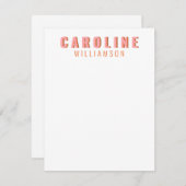 Personalisierte Bezeichnung für die Retro-Typograf Mitteilungskarte (Vorne/Hinten)