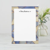 Personalisierte Bezeichnung für farbige geometrisc Dankeskarte (Stehend Vorderseite)