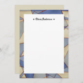 Personalisierte Bezeichnung für farbige geometrisc Dankeskarte (Vorne/Hinten)