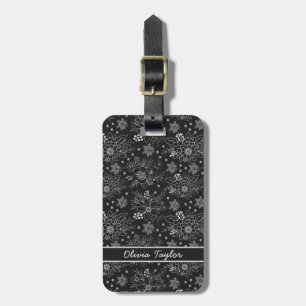 Personalisierte Bezeichnung für nahtlose Blumenmus Gepäckanhänger