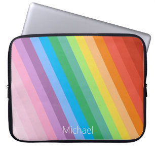 Personalisierte Bezeichnung für Regenbogenfarben Laptopschutzhülle