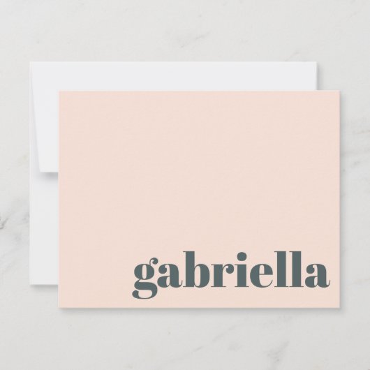 Personalisierte Bezeichnung für rosa und grüne, fe Mitteilungskarte (Vorderseite)