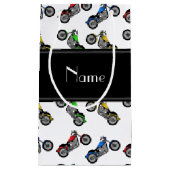 Personalisierte Bezeichnung für weiße Krafträder Kleine Geschenktüte (Vorderseite)
