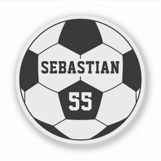 Personalisierte Bezeichnung Fußball Aufkleber (Vorderseite)
