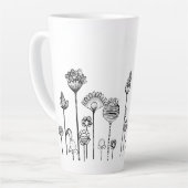 Personalisierte Bezeichnung im Muster Schwarz/Weiß Milchtasse (Linke Ecke)