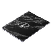 Personalisierte Bezeichnung Initial Modern Marble Notizblock (Linke Seite)
