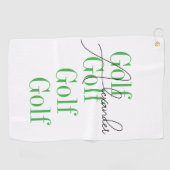 Personalisierte Bezeichnung Minimale Typografie Golfhandtuch (Horizontal)