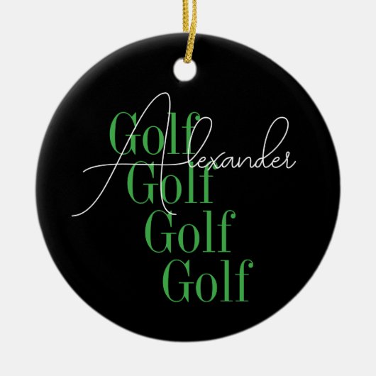 Personalisierte Bezeichnung Moderne Typografie Keramik Ornament (Vorne)