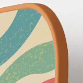 Personalisierte Bezeichnung Retro Streifen Typogra Pickleball Schläger (Linke Seite)