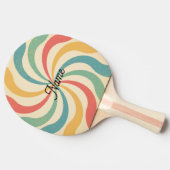Personalisierte Bezeichnung Retro Streifen Typogra Tischtennis Schläger (Seitenansicht)