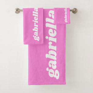 Personalisierte Bezeichnung Retro Typografie Hel Badhandtuch Set