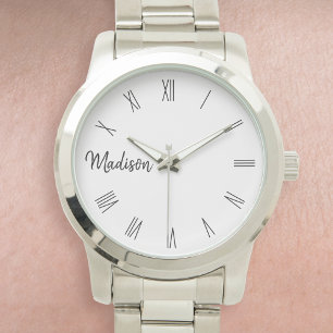 Personalisierte Bezeichnung römische Nummer Armbanduhr
