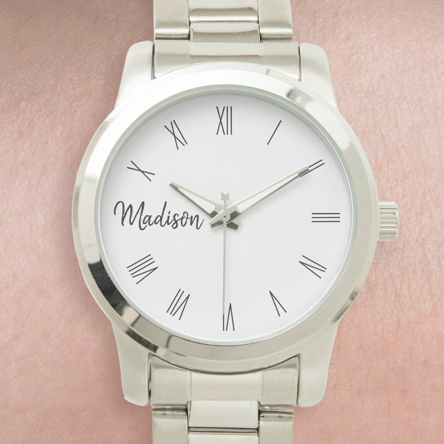 Personalisierte Bezeichnung römische Nummer Armbanduhr (Von Creator hochgeladen)