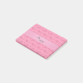 Personalisierte Bezeichnung rosa Fahrräder Post-it Klebezettel (angewinkelt)
