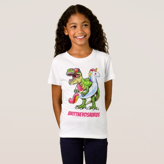 Personalisierte Bezeichnung Saurus Cool T-Rex Somm T-Shirt (Vorne ganz)