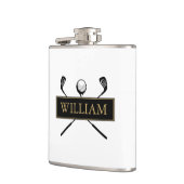 Personalisierte Bezeichnung Schwarz- und Goldklubs Flachmann (Links)