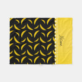 Personalisierte Bezeichnung schwarze Bananen Fleecedecke (Vorderseite (Horizontal))
