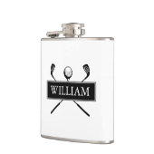 Personalisierte Bezeichnung Schwarzweiß und Weiß Flachmann (Links)