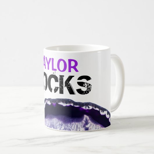 *~* Personalisierte Bezeichnung - Stone Rocks Lapi Kaffeetasse (VorderseiteRechts)