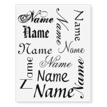 Personalisierte Bezeichnung Tätowierungen durch te