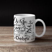 Personalisierte Bezeichnung Typografie Tasse