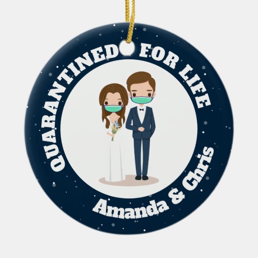 Personalisierte Bezeichnungen, die für das Leben u Keramik Ornament (Vorne)