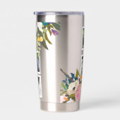 Personalisierte Bezeichnungen für farbige Blumenbi Thermobecher (Rechts)