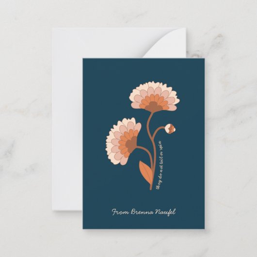 Personalisierte Bibel Verse Retro Floral Christlic Mitteilungskarte (Vorderseite)