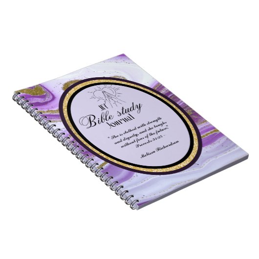 Personalisierte Bibelstudie Name und Glaubensverse Notizblock (Rechte Seite)