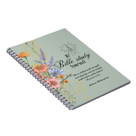 Personalisierte Bibelstudie Name und Glaubensverse Notizblock (Rechte Seite)