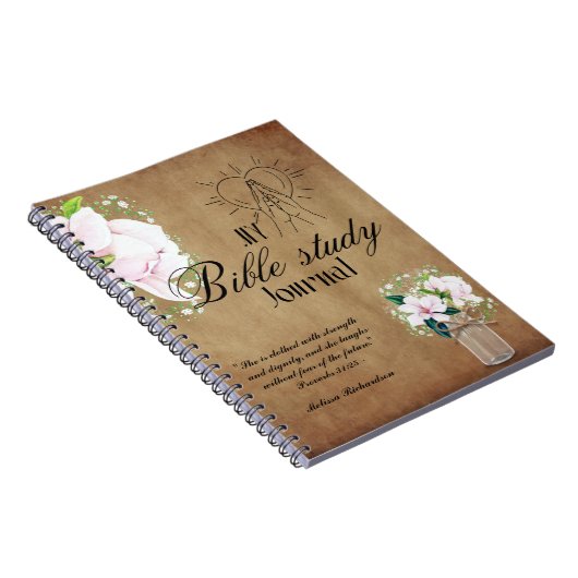 Personalisierte Bibelstudie Name und Glaubensverse Notizblock (Rechte Seite)