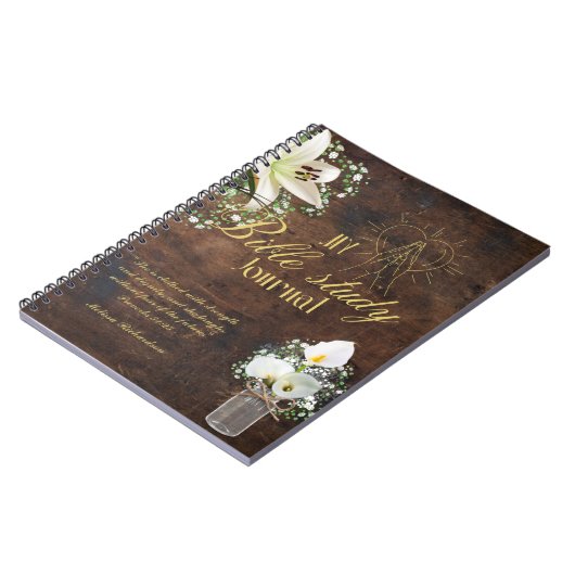 Personalisierte Bibelstudie Name und Glaubensverse Notizblock (Linke Seite)